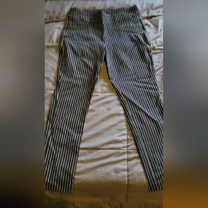 Black pinstripe pants